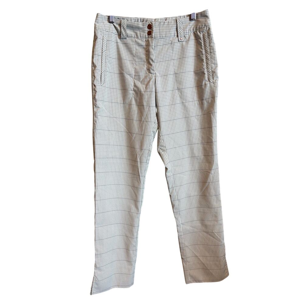 Nike Golf Dri Fit Pants Women's Sz  4 Check Plaid Modern Rise Stretch